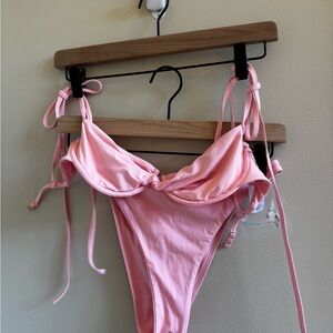 L*Space pink  Bikini Set EUC size small